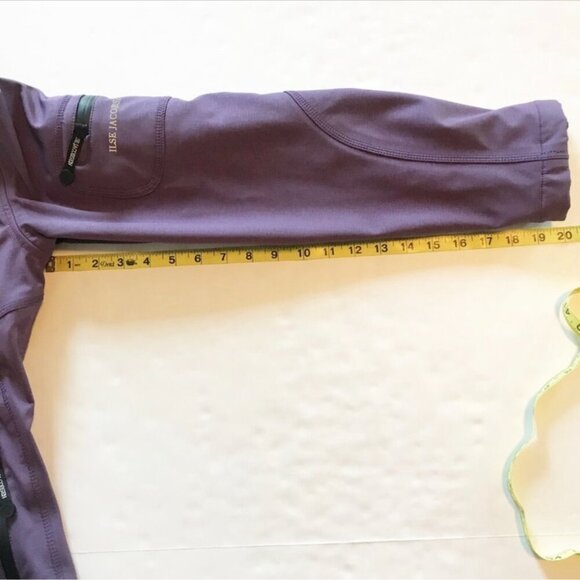 Ilse Jacobsen Sz 10 Purple Hooded Rain Jacket | Softshell | Zip Front EUC - Picture 3 of 9